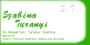 szabina turanyi business card