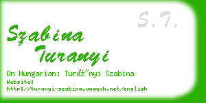 szabina turanyi business card